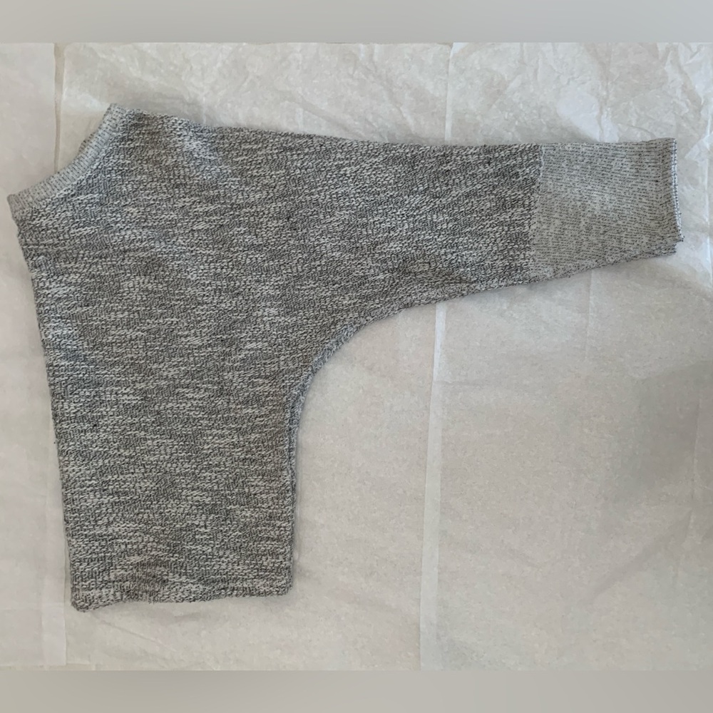 Bebe Gray Marled Dolman Sleeve Sweater Cropped Batwing Pullover Size M - Picture 8 of 9
